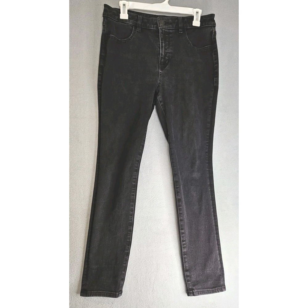 American Eagle Skinny Jeans Size 12 Mid-Rise Black Stretch